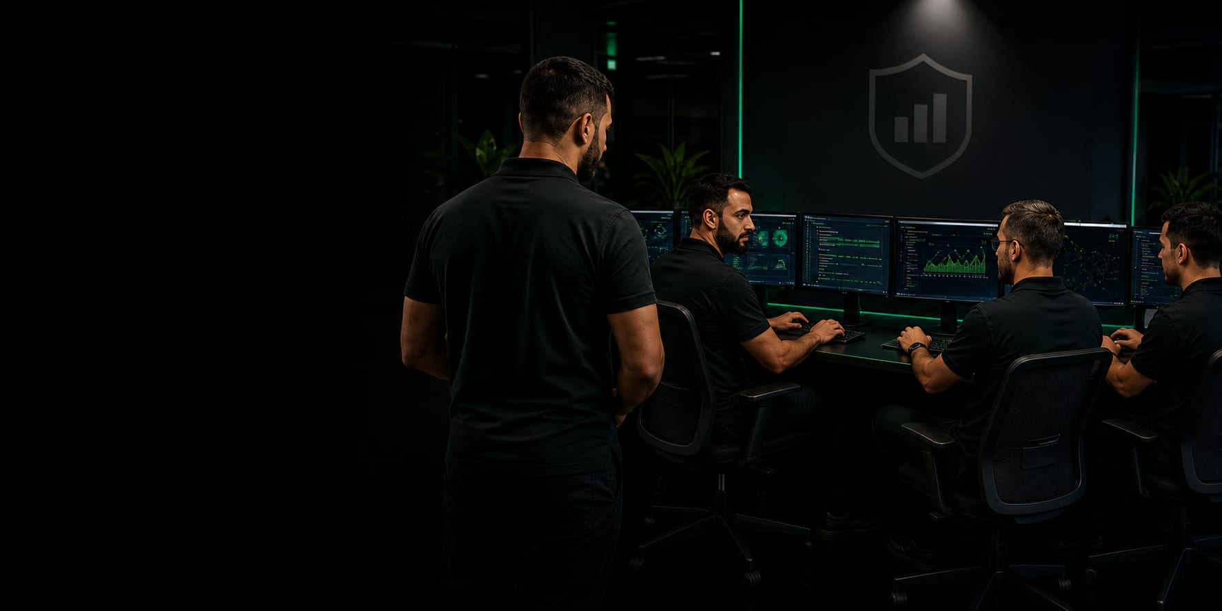 Equipe da Tech4You trabalhando em monitoramento de TI